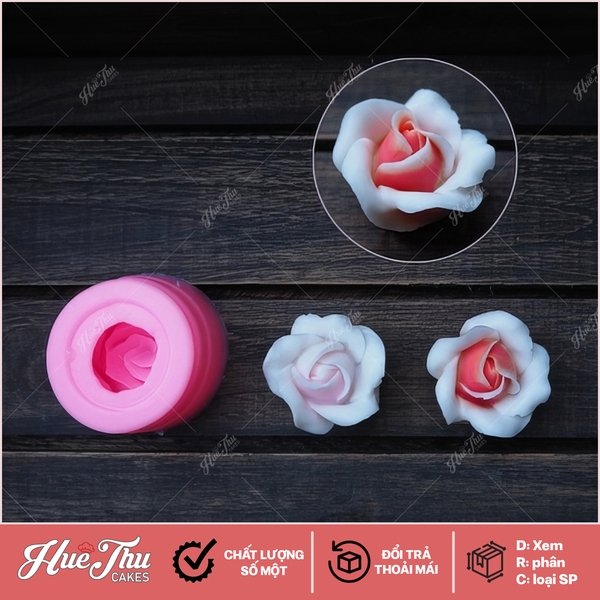 Khuôn silicon hoa Hồng Thái B49 làm bánh rau câu 3D 4D nhấn xôi, fondant, socola, nến hanmade