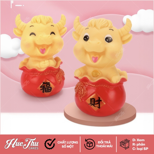 Trâu Vàng dùng trang trí bánh sinh nhật, bánh rau câu