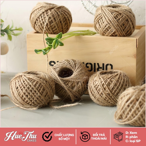 Dây thừng gai, dây đay gai 100m trang trí Handmade, Decor