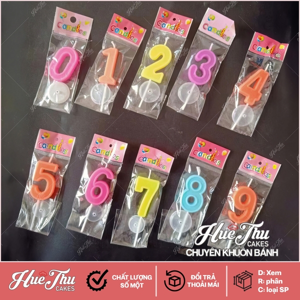 Nến số cao cấp sinh nhật từ số 0-9 cho bánh kem, bông lan, rau câu và các dòng bánh khác