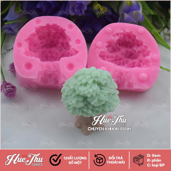 Khuôn silicon Cây Đa làm bánh rau câu 3D 4D nhấn xôi, fondant, socola, nến hanmade