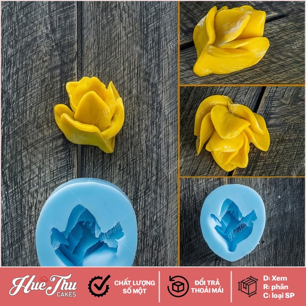 Khuôn silicon hoa Chim Công làm bánh rau câu 3D 4D nhấn xôi, fondant, socola, nến hanmade