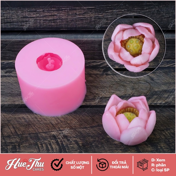 Khuôn silicon hoa Sen Thái P7 làm bánh rau câu 3D 4D nhấn xôi, fondant, socola, nến hanmade
