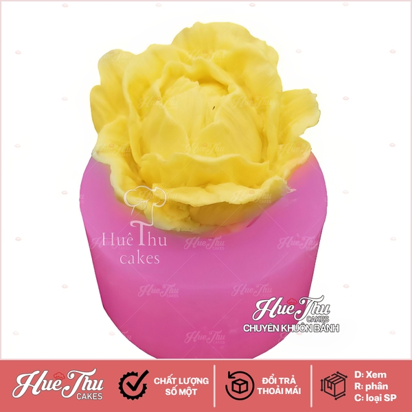 Khuôn silicon Hoa Cánh Xoắn 6cm làm bánh rau câu 3D 4D nhấn xôi, fondant, socola, nến hanmade