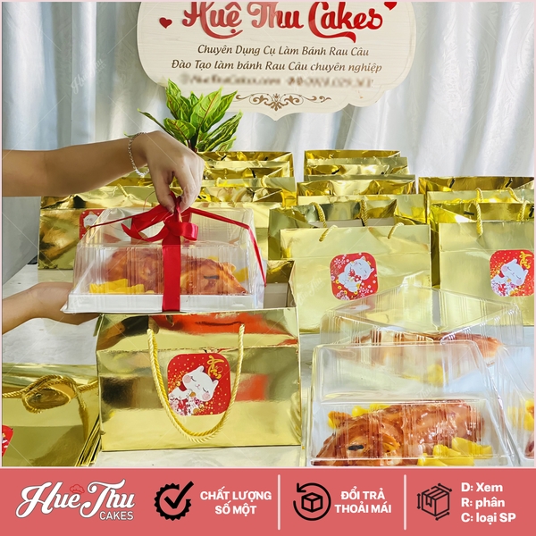 Combo hộp khuôn túi đựng Heo Quay làm bánh rau câu 3D 4D dịp Tết