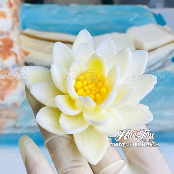 Khuôn silicon Hoa Súng làm bánh rau câu 3D 4D nhấn xôi, fondant, socola, nến hanmade