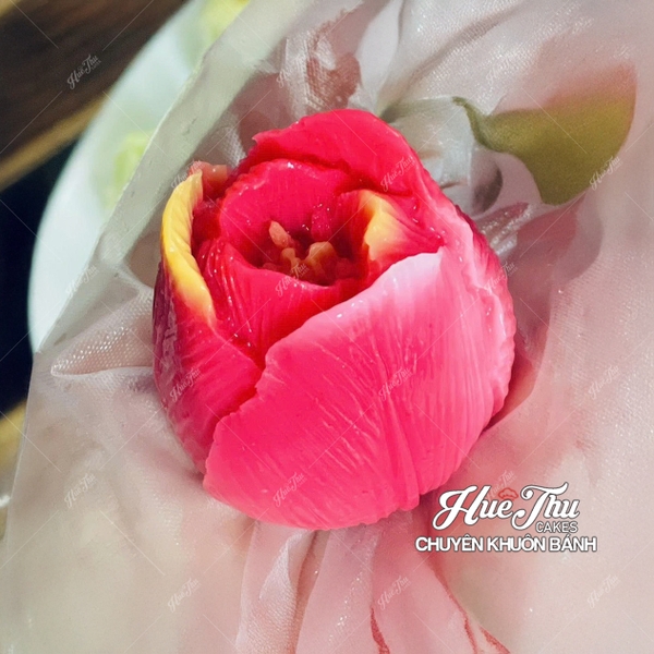 Khuôn silicon hoa Tulip Thái 6cm làm bánh rau câu 3D 4D nhấn xôi, fondant, socola, nến hanmade