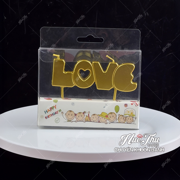 Nến chữ Happy Birthday, Love trang trí bánh rau câu, bánh kem, bánh sinh nhật