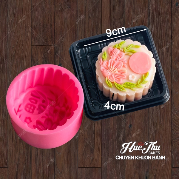 Combo 4 khuôn silicon Hoa Cúc Hoa Sen Trung Thu 1234 A117 làm bánh rau câu 3D 4D nhấn xôi, fondant, socola, nến hanmade
