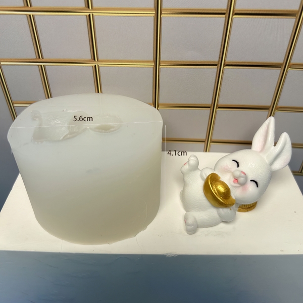 Khuôn silicon Con Thỏ A67 4cm làm bánh rau câu 3D 4D nhấn xôi, fondant, socola, nến hanmade