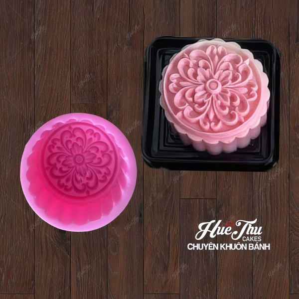 Combo 4 khuôn silicon Hoa Cúc Hoa Sen Trung Thu 5678 A117 làm bánh rau câu 3D 4D nhấn xôi, fondant, socola, nến hanmade