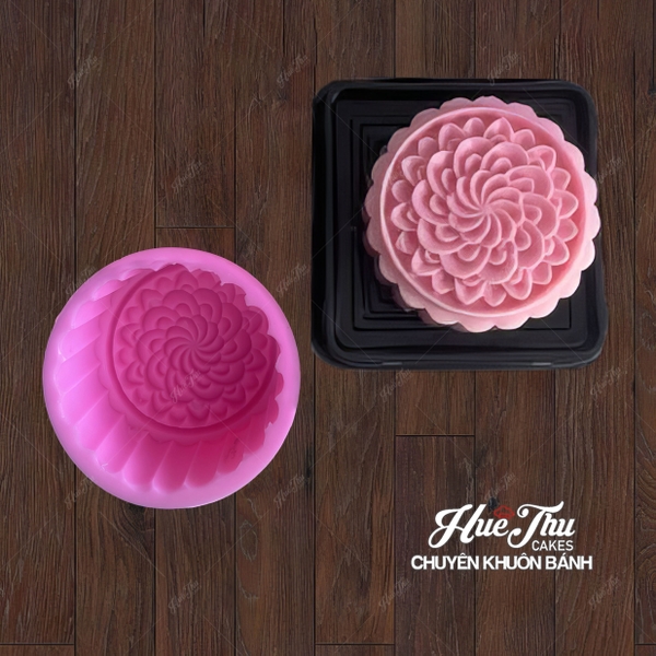 Combo 4 khuôn silicon Hoa Cúc Hoa Sen Trung Thu 5678 A117 làm bánh rau câu 3D 4D nhấn xôi, fondant, socola, nến hanmade