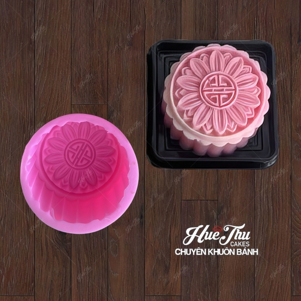 Combo 4 khuôn silicon Hoa Cúc Hoa Sen Trung Thu 5678 A117 làm bánh rau câu 3D 4D nhấn xôi, fondant, socola, nến hanmade