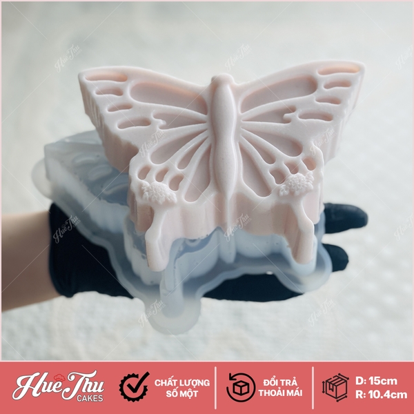 Khuôn silicon Con Bướm A137 làm bánh rau câu 3D 4D nhấn xôi, fondant, socola, nến hanmade