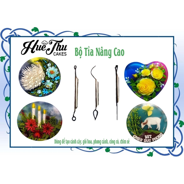 Bộ dụng cụ tỉa thạch 3D 4D - Bộ tỉa cành cây, giỏ hoa, chim, thú