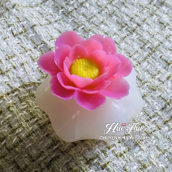 Khuôn silicon Hoa Sen S1 8.5cm làm bánh rau câu 3D 4D nhấn xôi, fondant, socola, nến hanmade