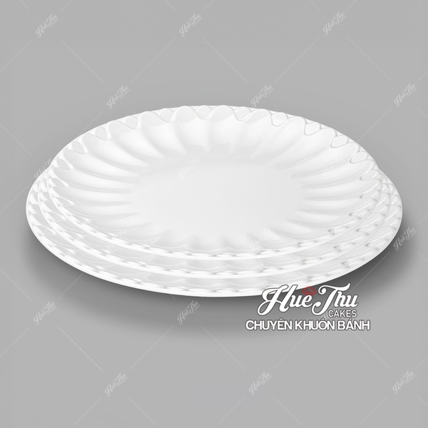 Đĩa Nhựa Tròn Melamine Hoa Vạn Cánh (nhiều size), Đĩa Tròn Mâm Cúng - trang trí đồ ăn, bàn tiệc, mâm cúng