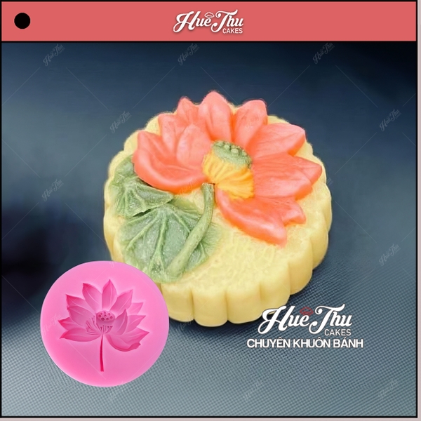 Khuôn silicon Mặt Hoa Sen S15 5.5cm làm bánh rau câu 3D 4D nhấn xôi, chè trôi nước, socola, nến hanmade