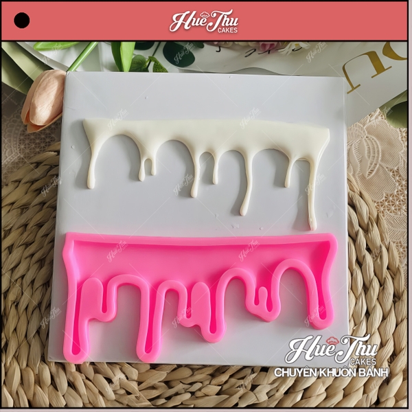 Khuôn silicon Viền Kem Chảy A125 làm bánh rau câu 3D 4D nhấn xôi, fondant, socola, nến hanmade