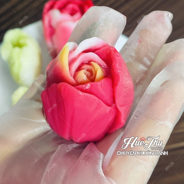 Khuôn silicon hoa Tulip Thái 6cm làm bánh rau câu 3D 4D nhấn xôi, fondant, socola, nến hanmade
