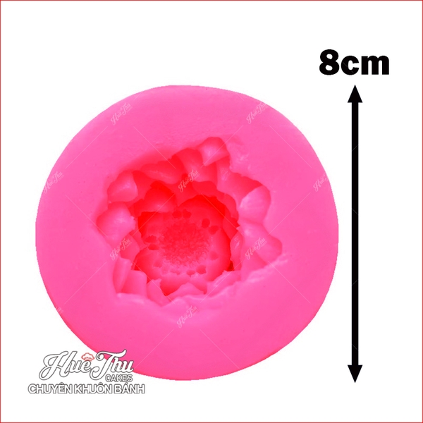 Khuôn silicon Sen Ngọc 7.5cm làm bánh rau câu 3D 4D nhấn xôi, fondant, socola, nến hanmade