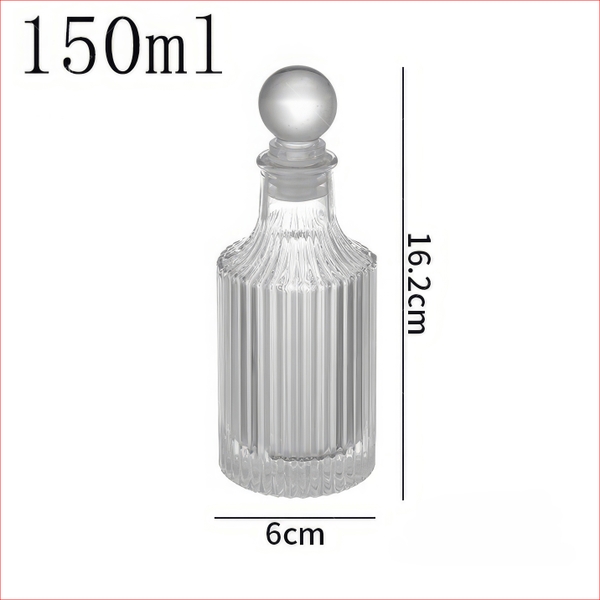 Chai Thủy Tinh Vân Sọc 150ml Đựng Sữa - trang trí bàn tiệc mâm cúng hiện đại phong cách Luxury