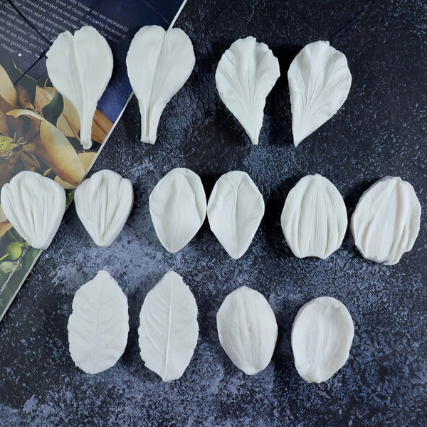 Khuôn silicon ép đậu hình Lá Hoa A99 (nhiều mẫu) nhấn xôi hoa, fondant, chè trôi nước