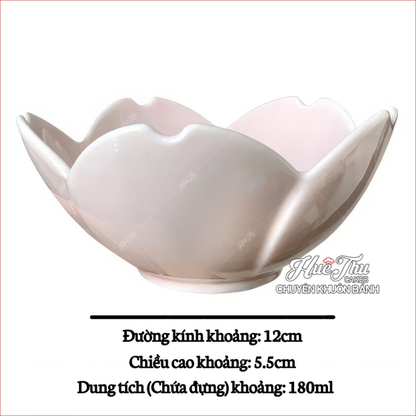 Bát Hoa Mai 12cm (nhiều màu), Chén Hoa Mai Sứ Decor - trang trí đồ ăn, mâm cúng