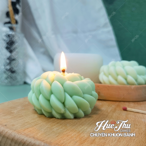 Khuôn silicon Sen Đá Xoắn 7.8cm làm bánh rau câu 3D 4D nhấn xôi, fondant, socola, nến hanmade