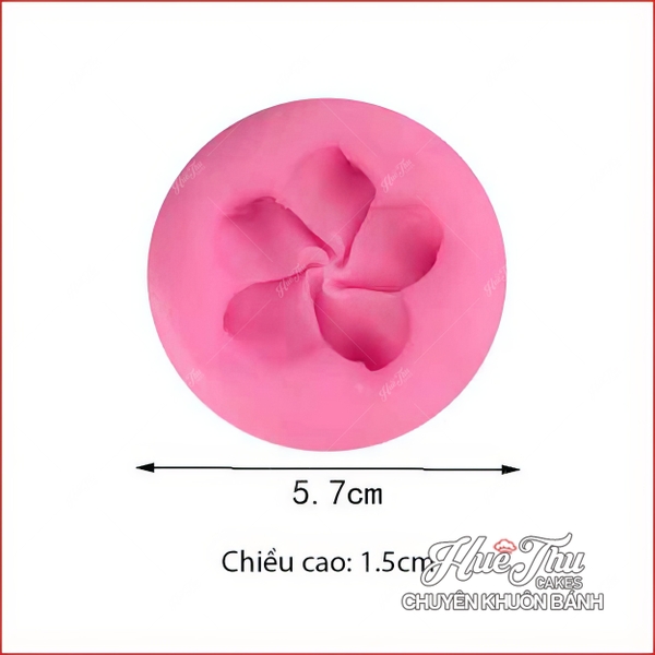Khuôn silicon Hoa Sứ 5.7cm làm bánh rau câu 3D 4D nhấn xôi, fondant, socola, nến hanmade