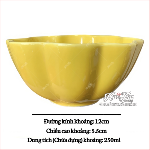 Bát Hoa Mai 12cm (nhiều màu), Chén Hoa Mai Sứ Decor - trang trí đồ ăn, mâm cúng