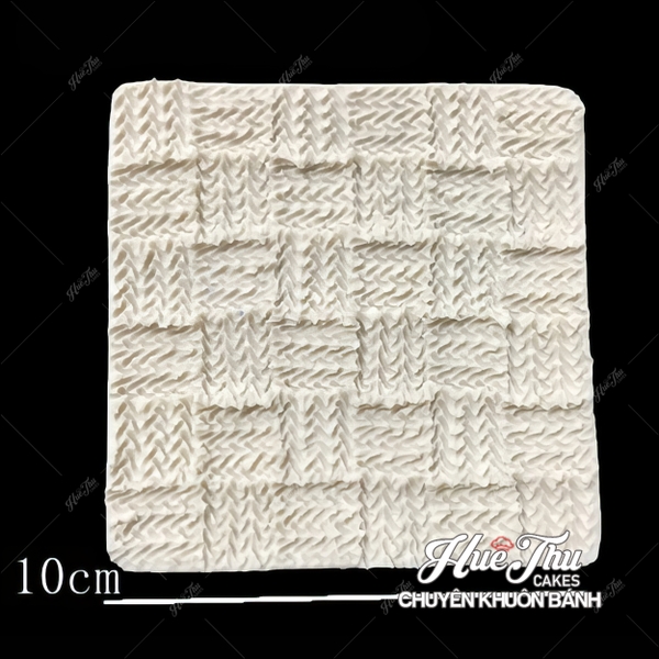 Khuôn silicon ép đậu Mặt Len Đan 10*10cm (4 mặt) nhấn xôi hoa, fondant, chè trôi nước