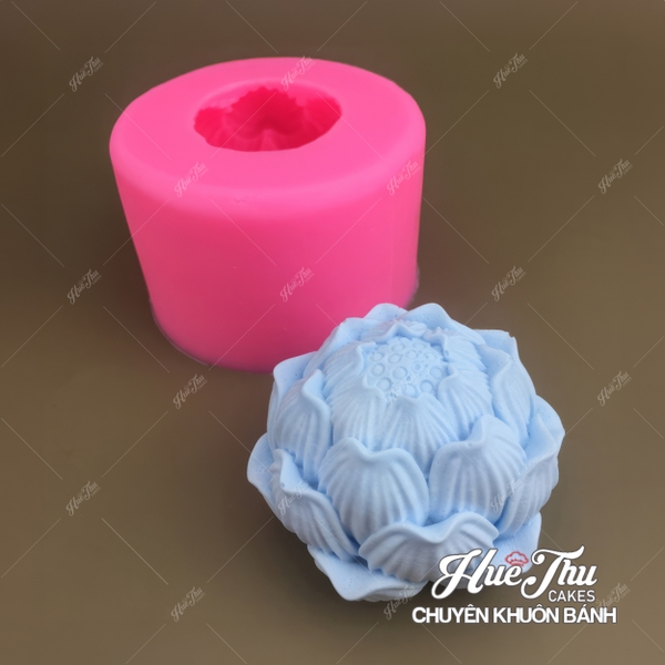 Khuôn silicon Búp Sen Nở 7.5cm làm bánh rau câu 3D 4D nhấn xôi, fondant, socola, nến hanmade