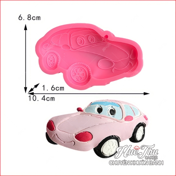 Khuôn silicon Xe Ô Tô 10.4cm làm bánh rau câu 3D 4D nhấn xôi, fondant, socola, nến hanmade