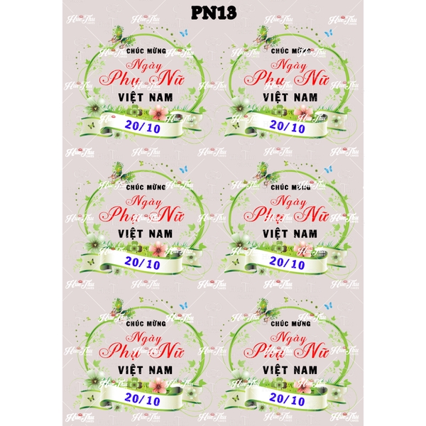 Tấm Decal Trong chủ đề Phụ Nữ - Tình Yêu, chữ dán tem dán lên bánh trang trí bánh rau câu tiện lợi (nhiều mẫu)