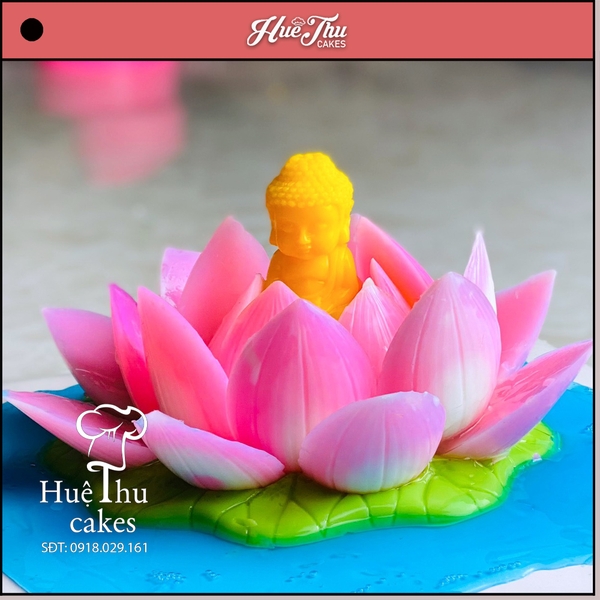 Khuôn nhựa Hoa Sen Ghép làm bánh rau câu 3D 4D nhấn xôi, fondant, socola, nến hanmade