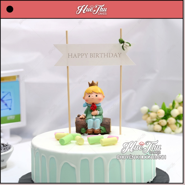 Que cắm Happy Birthday Băng Rôn phụ kiện trang trí bánh sinh nhật, bánh rau câu, bánh kem