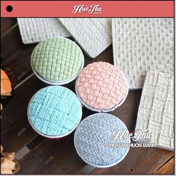 Khuôn silicon ép đậu Mặt Len Đan 10*10cm (4 mặt) nhấn xôi hoa, fondant, chè trôi nước