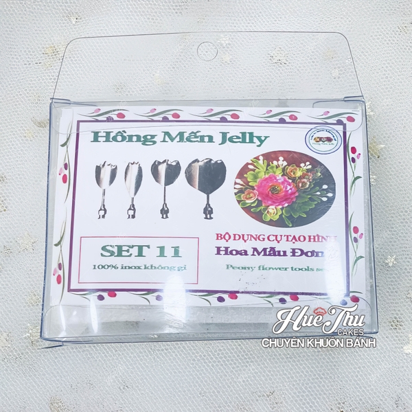 Kim làm thạch rau câu 3D hoa Mẫu Đơn VA1 cao cấp không gỉ
