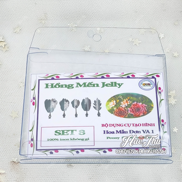 Kim làm thạch rau câu 3D hoa Mẫu Đơn VA1 cao cấp không gỉ