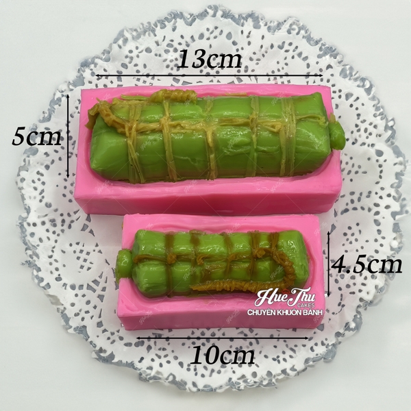 Khuôn silicon Bánh Tét làm bánh rau câu 3D 4D nhấn xôi, fondant, socola, nến hanmade