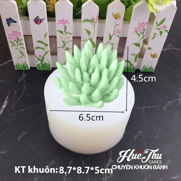 Khuôn silicon Sen Đá Tia Nhọn (số 2, số 5) làm bánh rau câu 3D 4D nhấn xôi, fondant, socola, nến hanmade