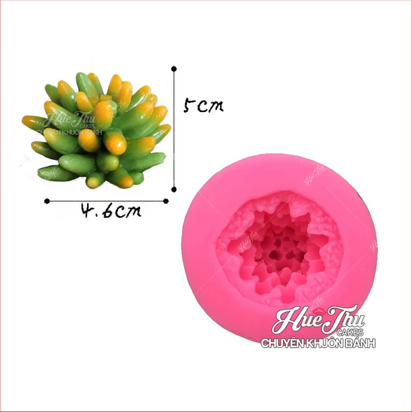 Khuôn silicon Sen Đá Cây Thông 7cm làm bánh rau câu 3D 4D nhấn xôi, fondant, socola, nến hanmade