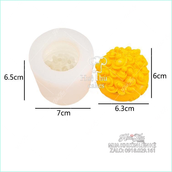 Combo 4 khuôn silicon Hũ Vàng 5.5-7.6cm làm bánh rau câu 3D 4D nhấn xôi, fondant, socola, nến hanmade