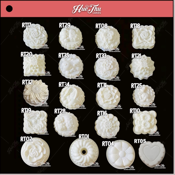 Bộ 20 khuôn rau câu, nhấn xôi Vĩnh Trường RT 250g dùng làm bánh rau câu trung thu, ép xôi