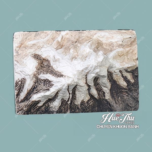 Khuôn silicon Dãy Núi Alps làm bánh rau câu 3D 4D nhấn xôi, fondant, socola, nến hanmade