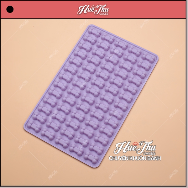 Khuôn silicon kẹo chip Khúc Xương (vỉ 65 hình) làm kẹo dẻo, chip chip, rau câu mini, thạch trà sữa