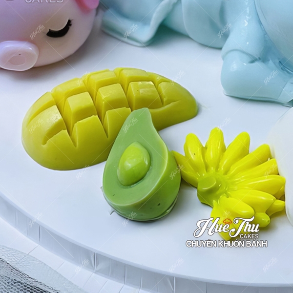 Khuôn silicon Quả Xoài làm bánh rau câu 3D 4D nhấn xôi, fondant, socola, nến hanmade
