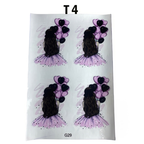 Tấm Decal Trong chủ đề Sinh Nhật, chữ dán tem dán lên bánh trang trí bánh rau câu tiện lợi (nhiều mẫu)