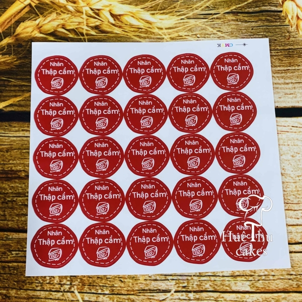 Tem dán nhân bánh Trung Thu đủ vị (12 tem / tờ)
